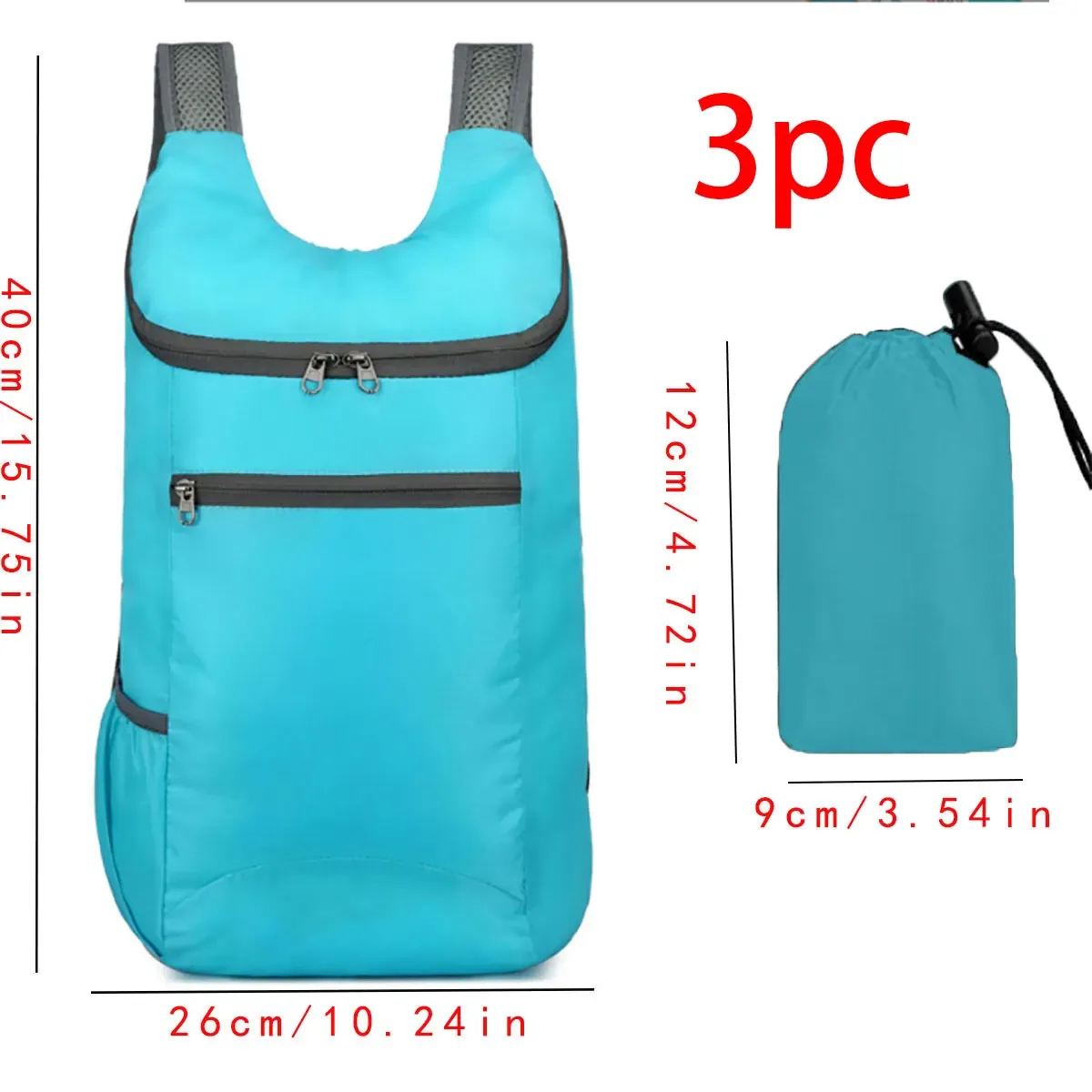 sac de voyage de week-end 1 pièce, sac à dos léger pliable, imperméable et résistant aux déchirures, sac à dos d'affaires de voyage de grande capacité, sport