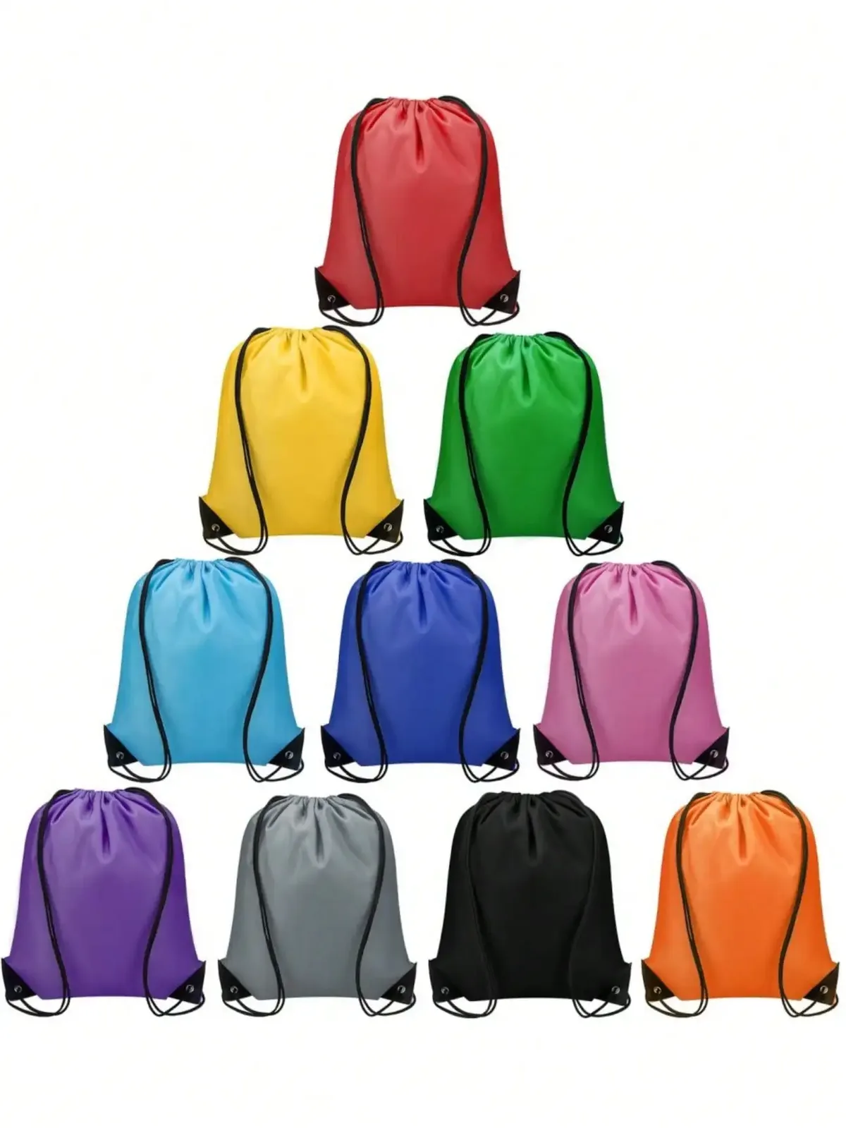 sacs à dos à cordon de serrage 1-10 couleurs, fourre-tout de rangement en polyester, sac à cordon en vrac pour le sport, la salle de sport, les voyages, la natation