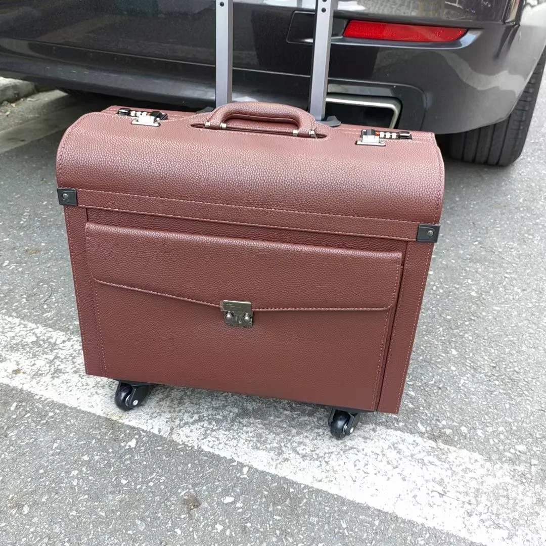 valise pilote, mallette de voyage pour agents de bord, bagages pour présents de train, mallette à main pour avocat, boîte d'équipement, tirelire,