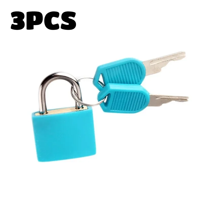 lot de 6 petits cadenas robustes avec 2 clés pour valise, serrure antivol pour tiroir, agenda, étui en plastique coloré