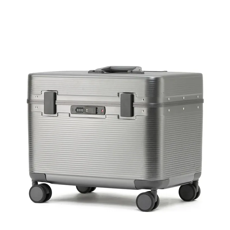 valise à cadre en alliage d'aluminium, valise à roulettes portable abs à ouverture supérieure, roues universelles, valise d'embarquement à verrouillage par code de peintures