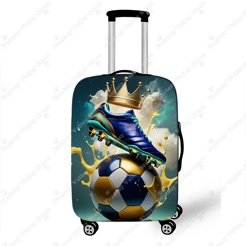 cool ballon de football avec couronne housse de bagage pour voyage élastique boîtier de chariot couvre anti-poussière valise housse de protection