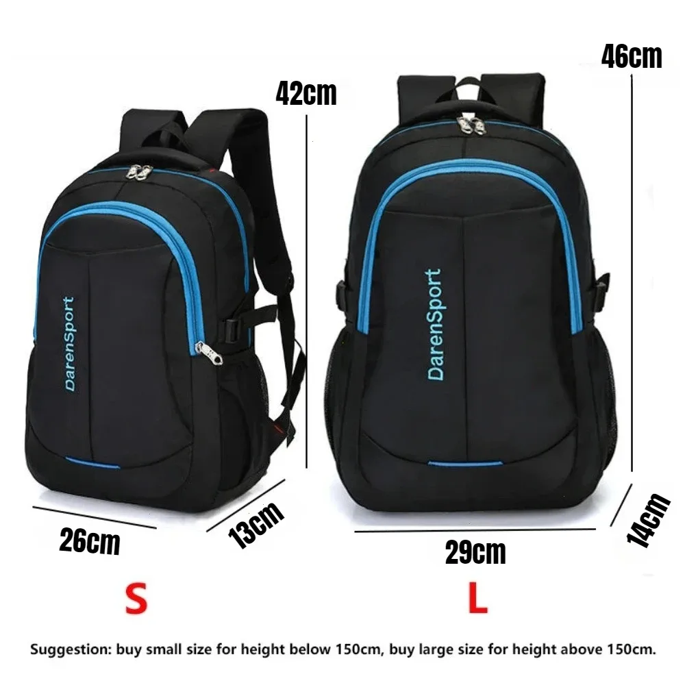 oxford – sac à dos à bandoulière léger et étanche pour ordinateur portable de voyage, grande capacité, résistant à l'usure, sac d'école pour étudiants