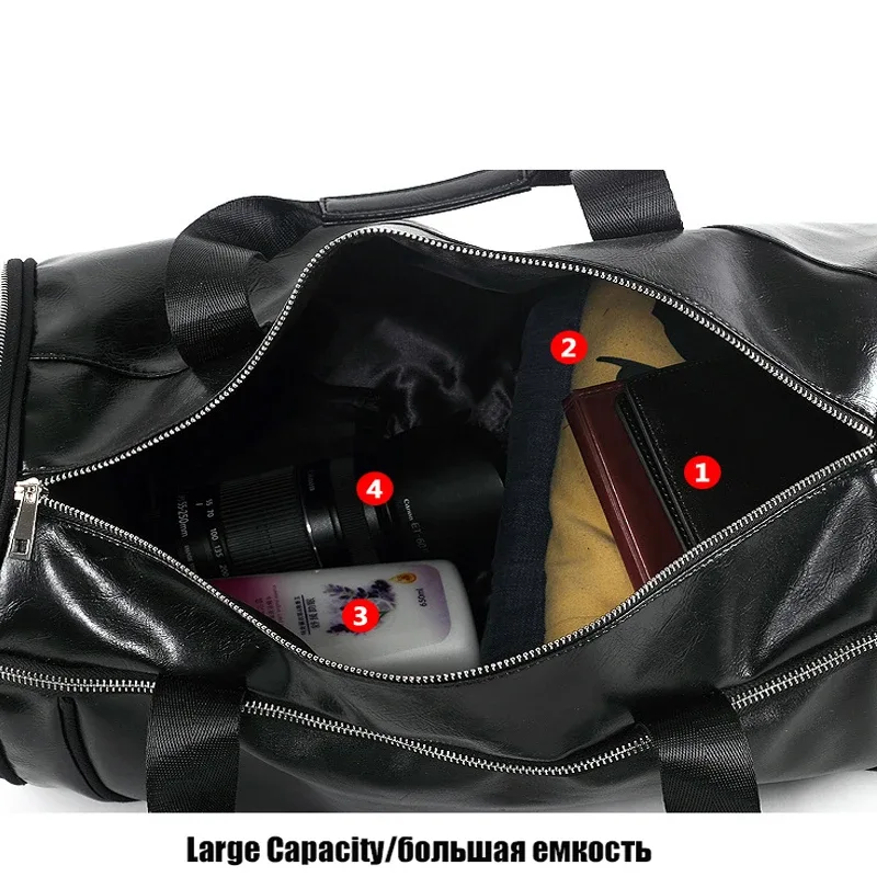 hommes sac de sport sacs en cuir pu rayé basket-ball entraînement fitness tas voyage bagages sac à main sac de sport pour femmes yoga
