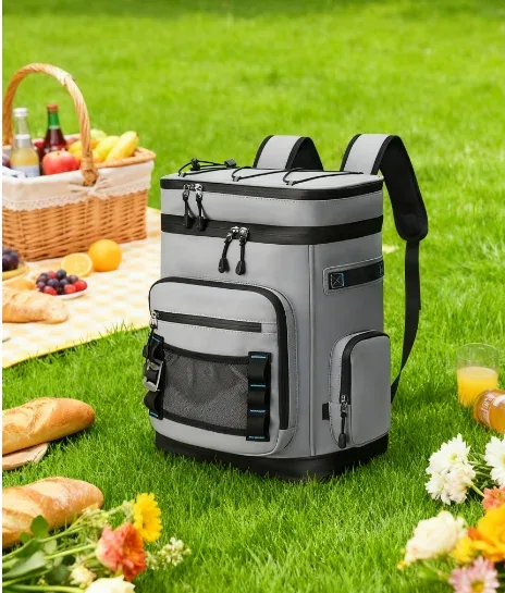 sac à dos isotherme étanche pour 48 canettes, sac à dos isotherme souple grande capacité, sac isotherme pour déjeuner 4 personnes