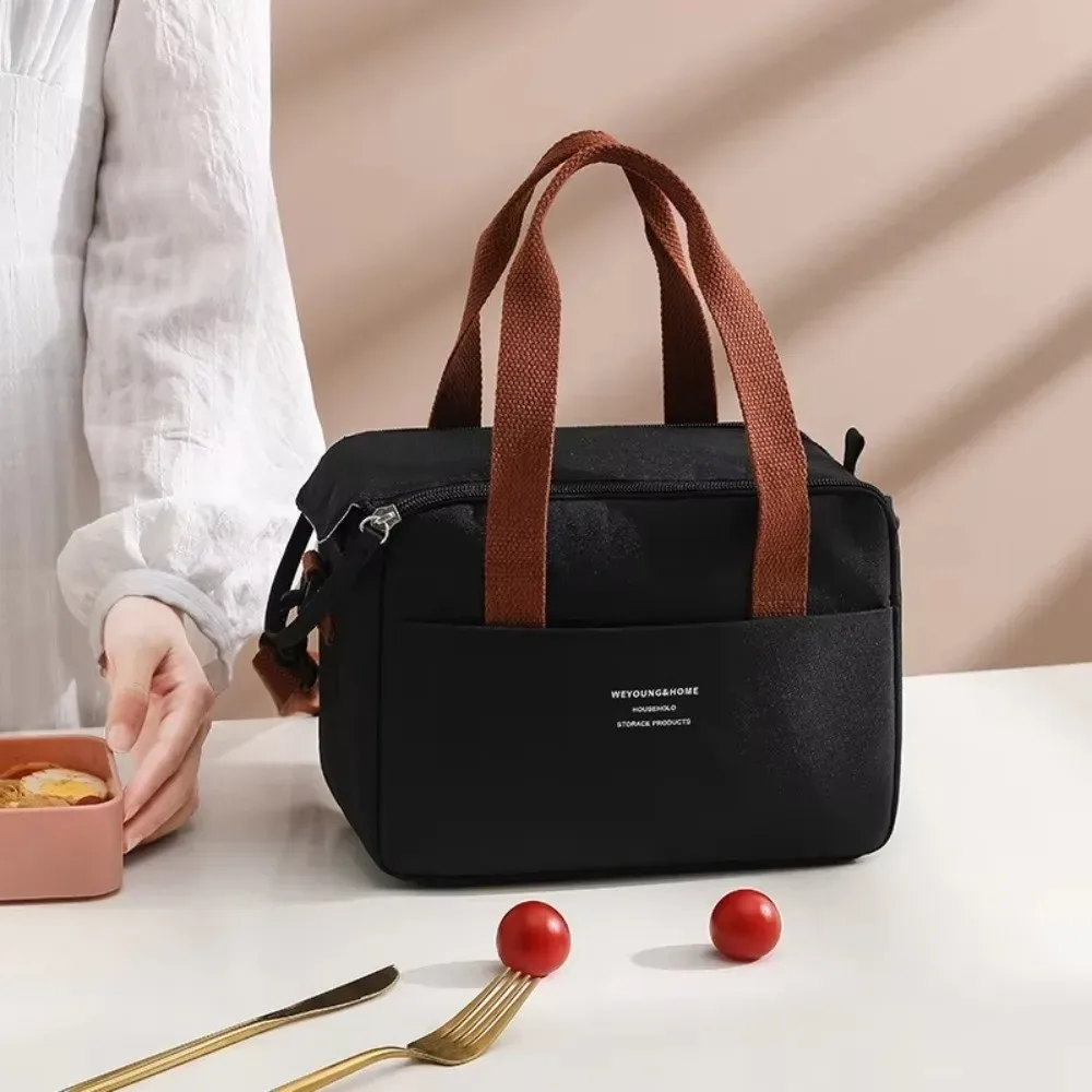 sac de boîte à déjeuner isolé à main portable, sac de rangement en aluminium, sac à déjeuner de bureau, fourre-tout étanche pour pique-nique en plein air