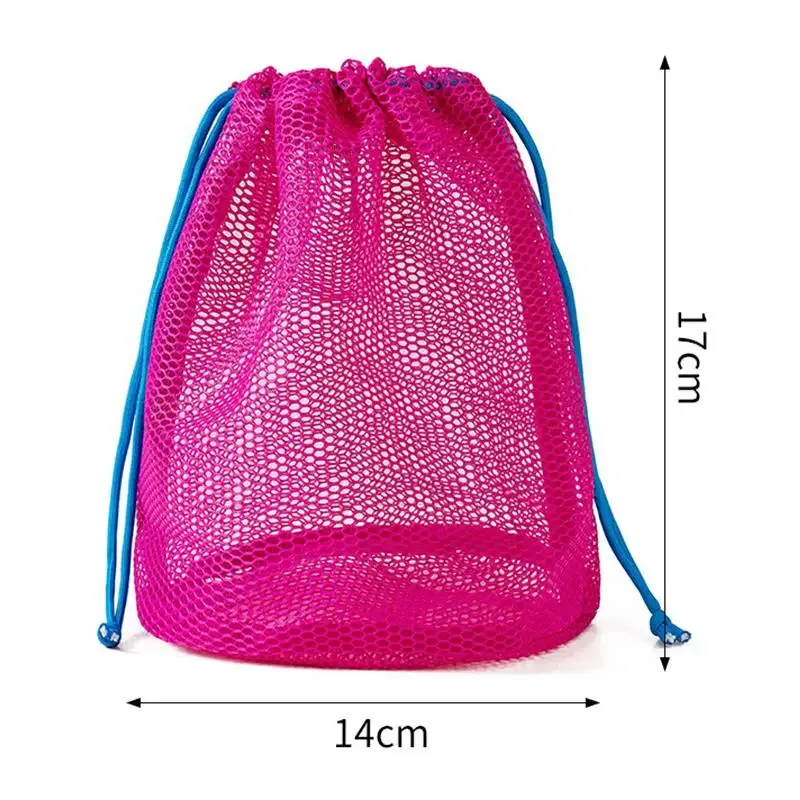 pochette de rangement en maille de nylon avec cordon de serrage, sac de voyage polyvalent pour produits numériques, organisateur de maquillage et cosmétiques, pour l'extérieur