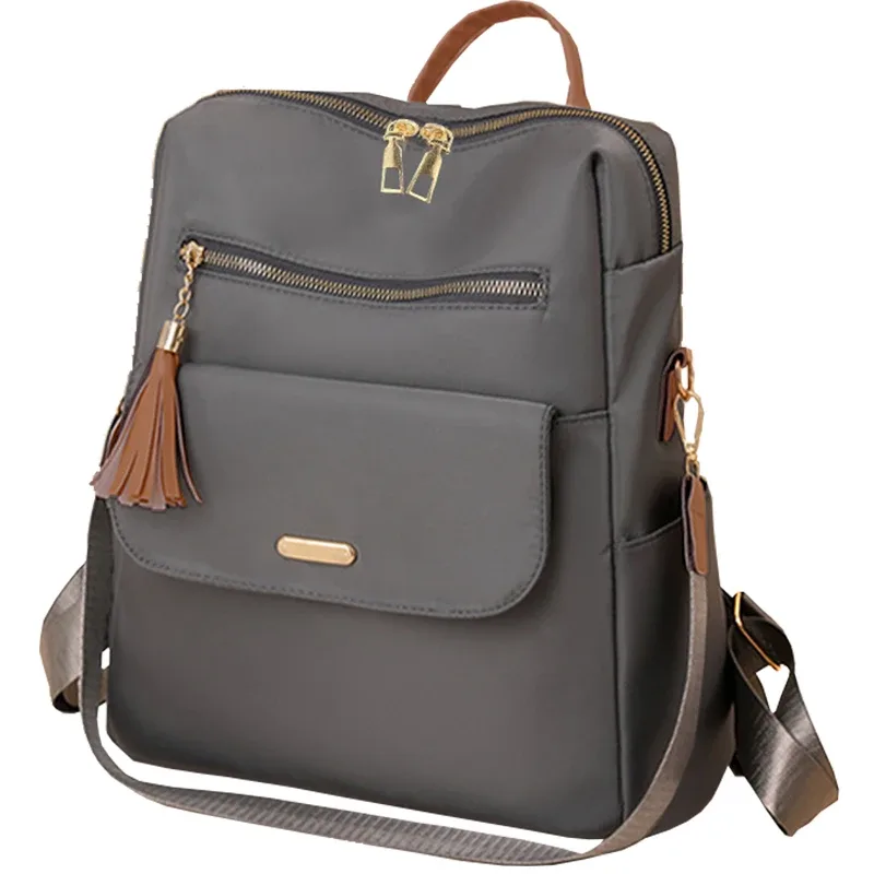 sac à dos de voyage durable à plusieurs compartiments, sac antivol en tissu souple avec fermeture éclair métallique pour usage quotidien féminin