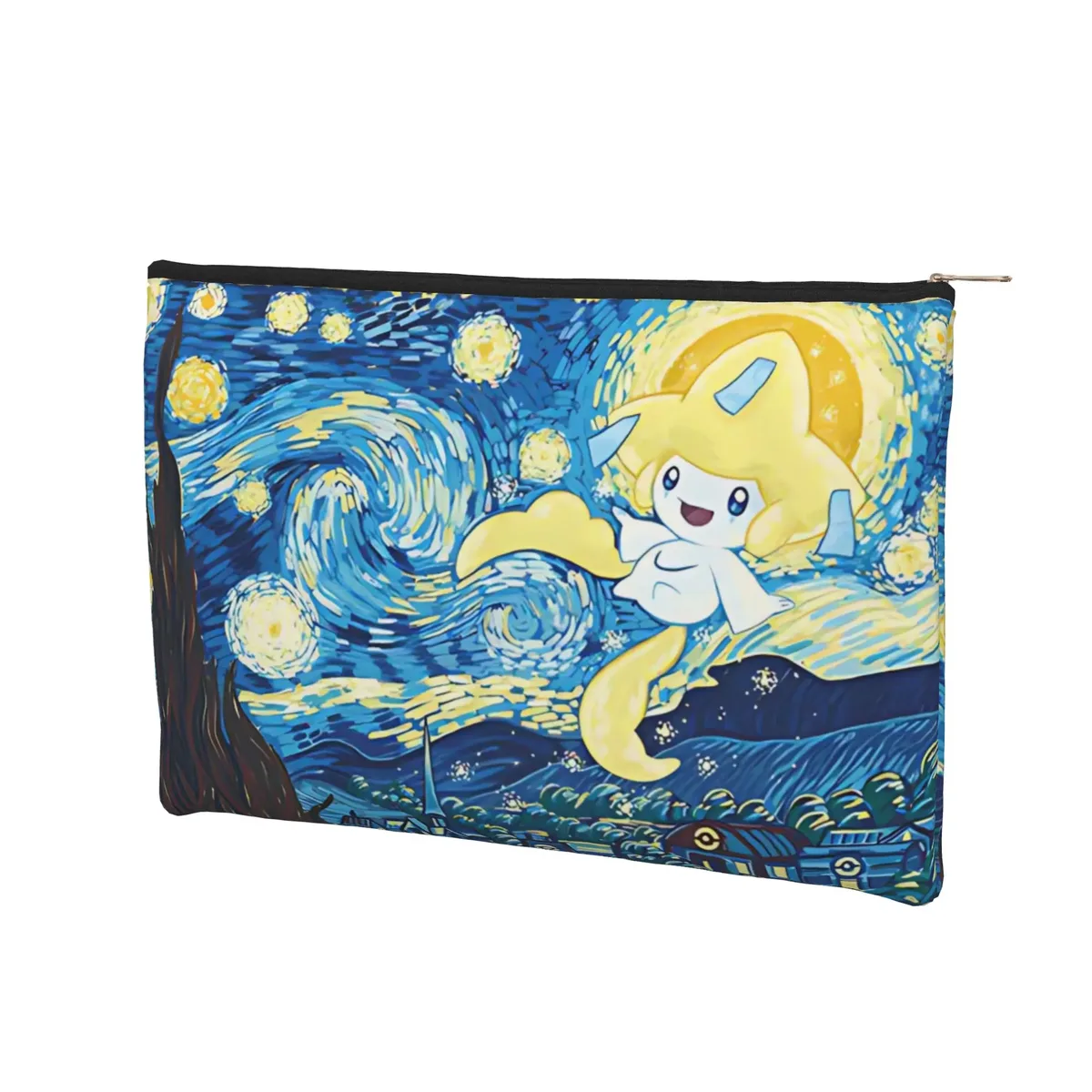 Sac à cosmétiques élégant et mignon Pokemon, trousse de toilette Jirachi Night avec fermeture éclair, pochette à cosmétiques