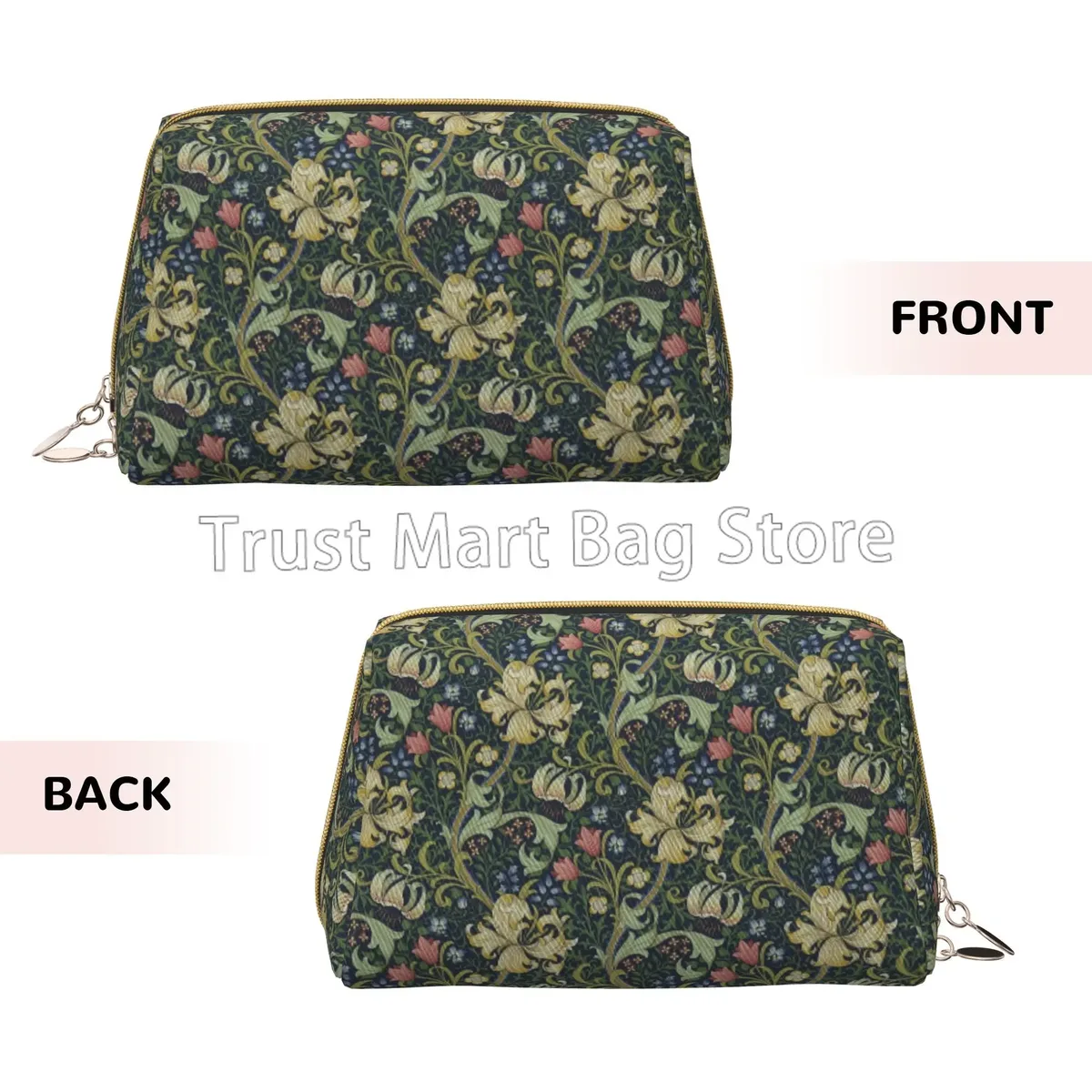 Trousse de maquillage en cuir imprimé William Instability pour femme, trousse de toilette cosmétique de voyage, grande capacité, étanche