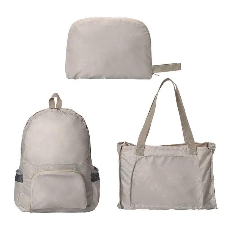 nouveau sac à dos de voyage multifonctionnel double pliable de conception avec sac d'école extérieur étanche 2025