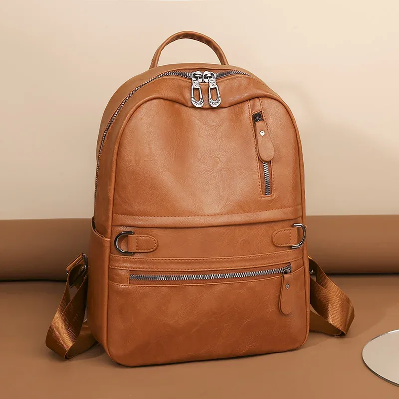 sacs de voyage multifonctionnels vintage pour femmes, sac à dos grande capacité, sac d'école étudiant, cartables en cuir de vachette de luxe pour femmes, nouveau