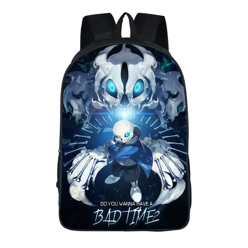 undertale dessin animé sac à dos sac d'école 40 cm/15.7 pouces sac à dos livre sacs ordinateur sac à dos pour garçon fille meilleur cadeau