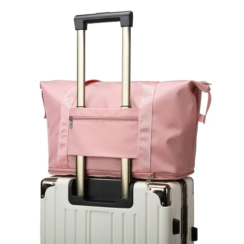 nouveau sac de voyage grande capacité pour courts séjours, avec séparation sec/humide, sac de sport et de natation, bagage pliable à main en tissu oxford résistant à l'eau