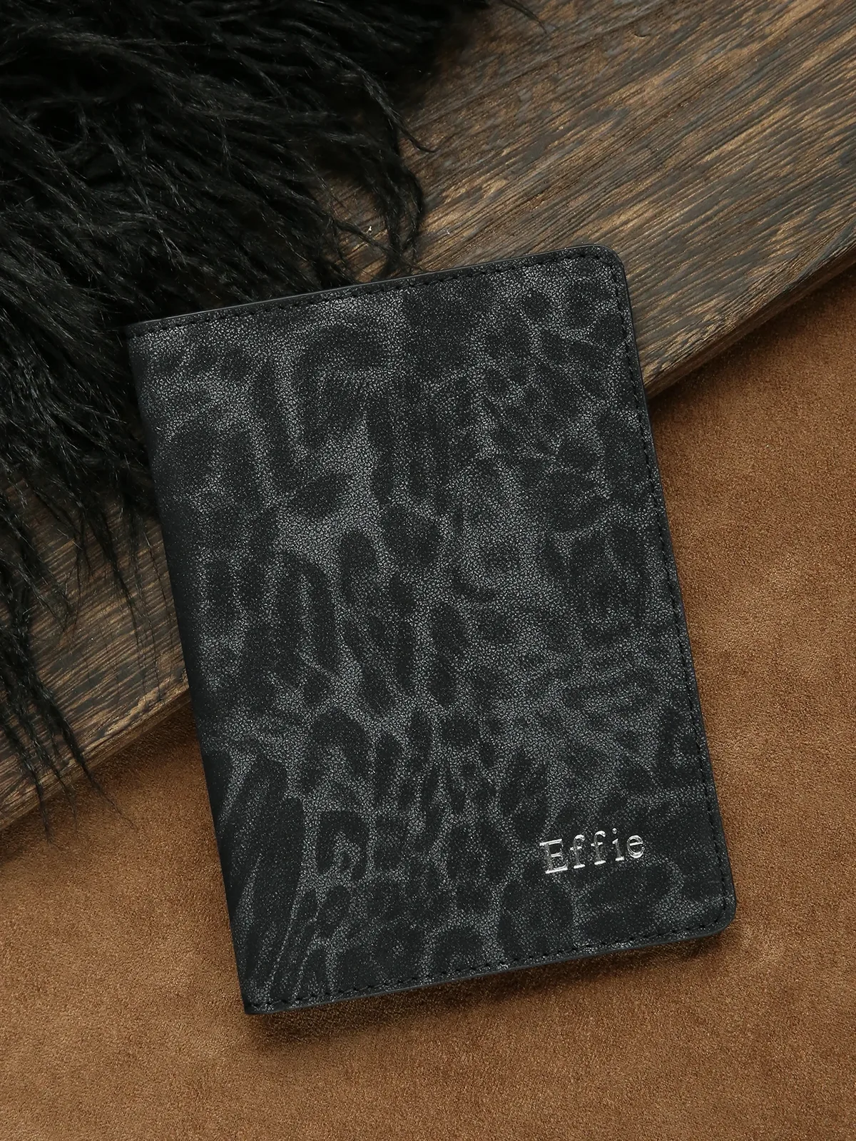 porte-passeport personnalisé avec motif léopard, couverture de passeport personnalisée avec impression, accessoires de voyage chics faits à la main, cadeau