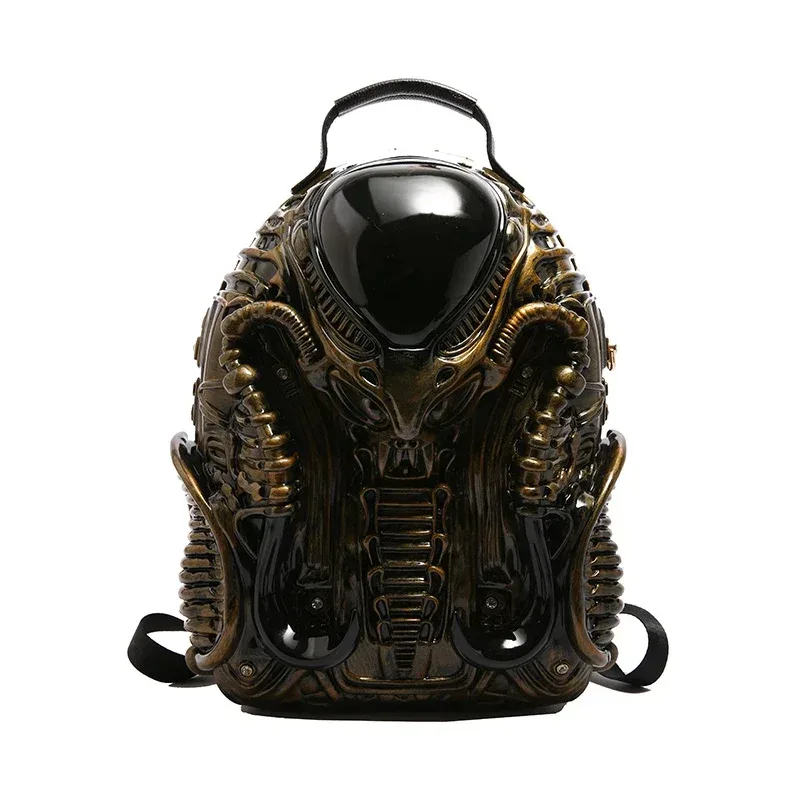 sacs acryliques de créateurs punk super cool sac à dos nouveau élégant créatif 3d alien monster sacs à dos pour unisexe, style plus jeune chaud