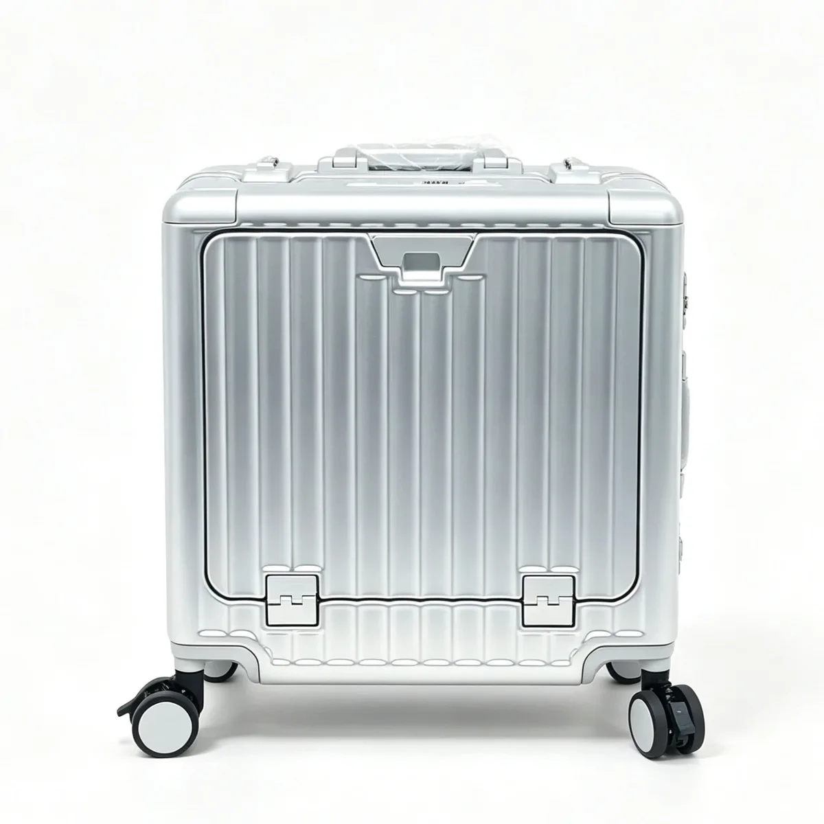 valise à ouverture frontale 18 pouces, bagage à main pour femme, valise à roulettes, coque rigide en pc avec c