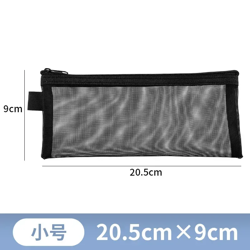 sac cosmétique de voyage en filet transparent, porte-cosmétiques, sac de rangement, étui à crayons à fermeture éclair, poudres de maquillage en nylon portable