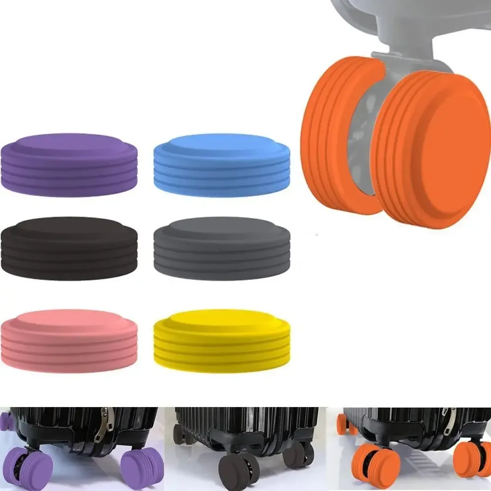 housse de protection pour roues de bagages en silicone, 8 pièces, antidérapante, absorption des chocs, roulettes pour bagages, chaussures, réduit l'usure des roues, réduit le bruit, 8 pièces