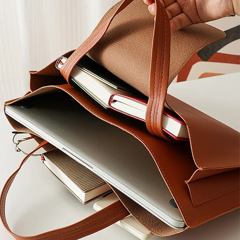 porte-documents de luxe portable de grande capacité, nom personnalisé, sac à documents en papier a4, mode femme d'affaires, pochette d'ordinateur 13 pouces, fourre-tout