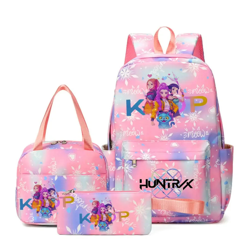 sacs d'école imprimés kpop demon hunters pour enfants, sacs à dos pour ordinateur portable pour adolescentes et garçons, sacs de voyage pour femmes