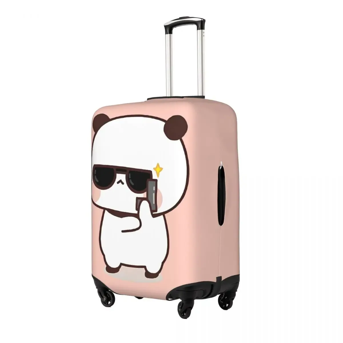 housse de valise peach and goma bubu dudu, motif ours mignon, pour voyage en avion, protection pratique pour bagages