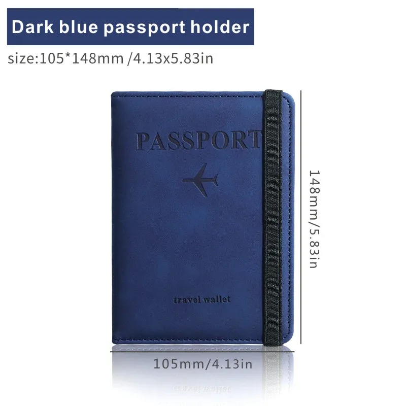 porte-passeport anti-rfid en cuir pu, portefeuille de voyage anti-magnétique, étui pour cartes, accessoires de voyage, 6 couleurs au choix