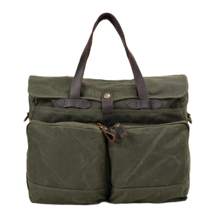 sac pour homme en toile cirée souple, sacoche d'affaires, sacoche pour ordinateur portable 15,61 pouces, sac à main décontracté, sac à bandoulière, sacoche bandoulière