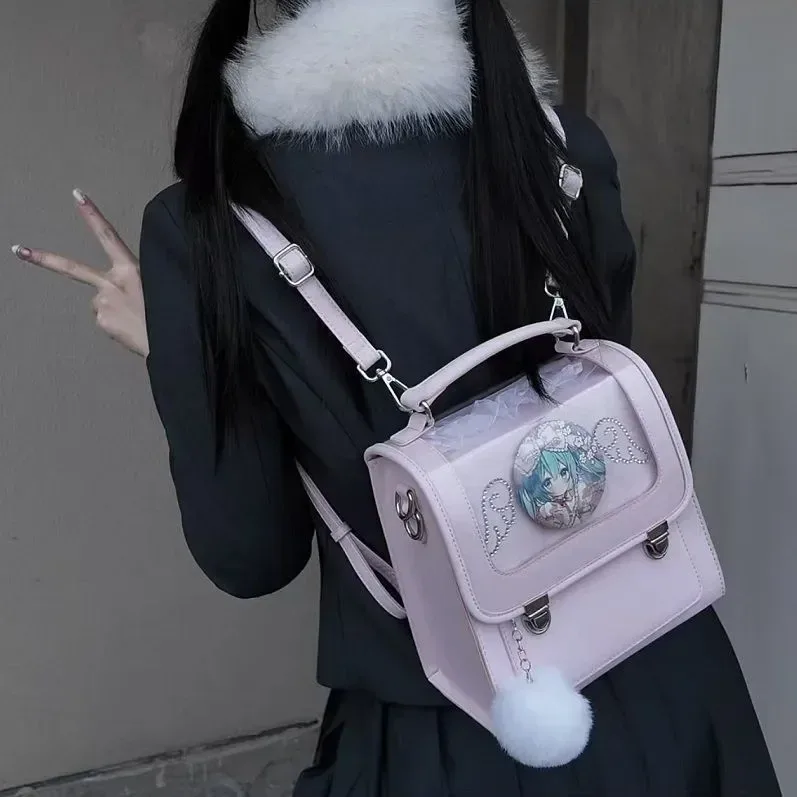 sac à bandoulière vintage harajuku punk gothique, sac sous le bras tendance, sacs à main esthétiques y2k, sacs ita transparents décontractés pour femmes