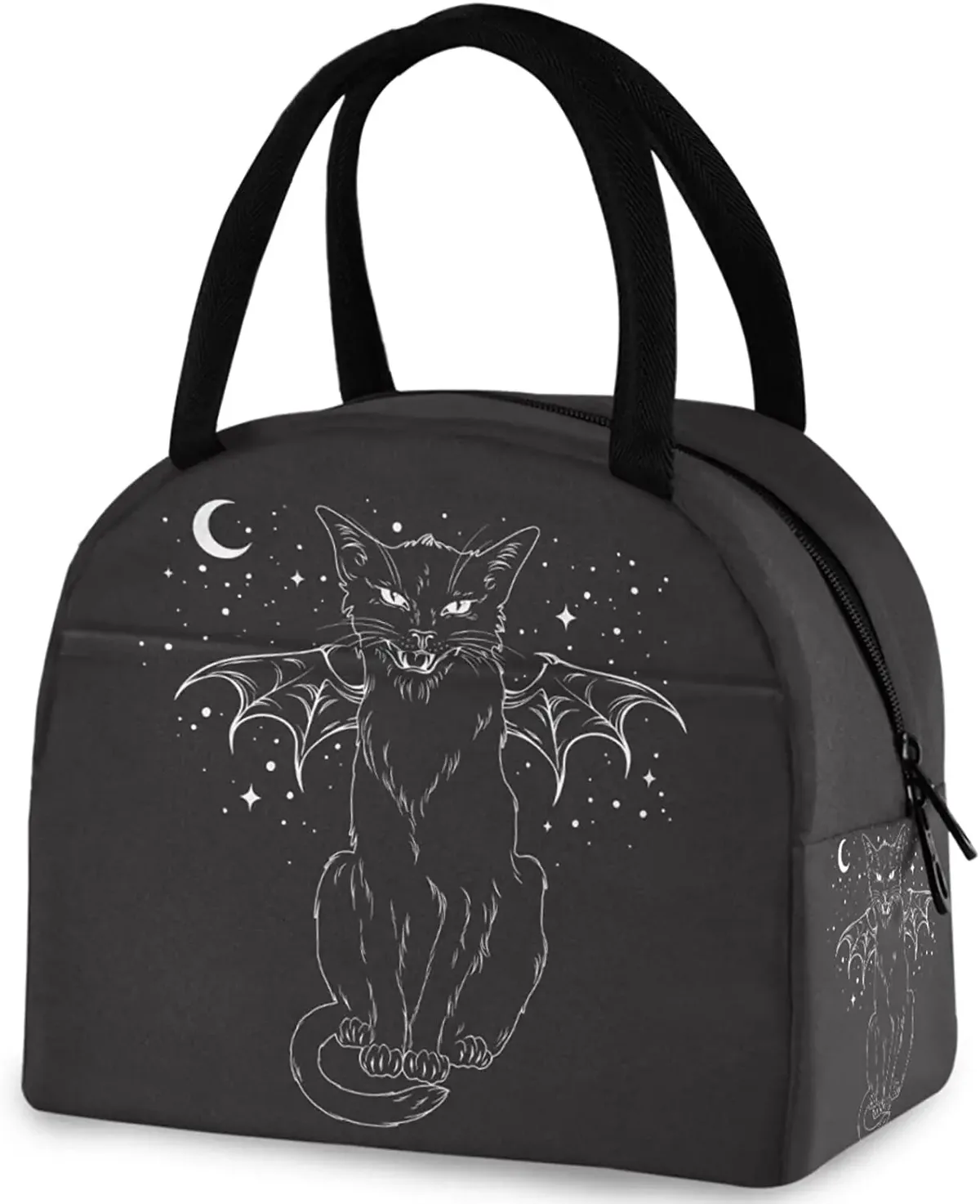 pop art pdpdogs-sac fourre-tout à déjeuner réutilisable avec poche avant, sac isotherme thermique isolé pour la rentrée scolaire, le travail, le pique-nique