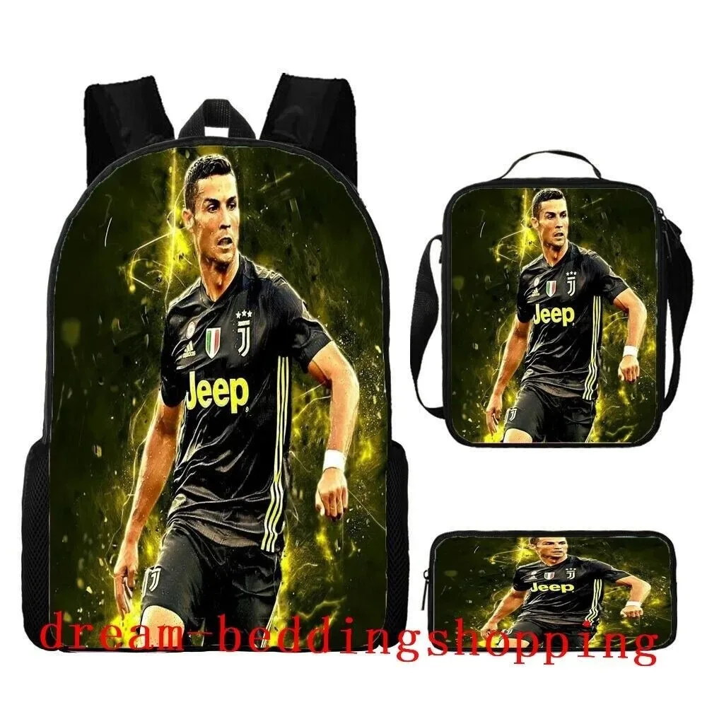 sac à dos d'école r-ronaldos pour enfants, sacs à bandoulière, sac à crayons-cr 7, sac à livres léger et décontracté pour garçons et filles, meilleur cadeau