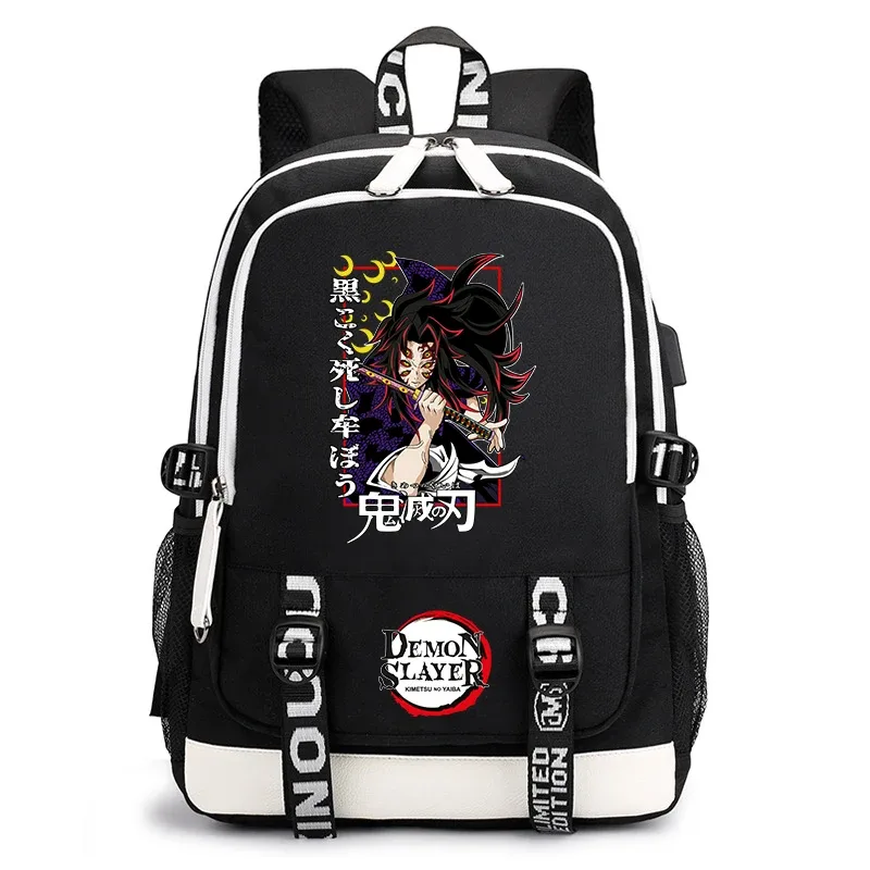 sac à dos demon slayer anime pour l'école, sac à dos léger avec port usb pour garçons, filles, enfants, étudiants