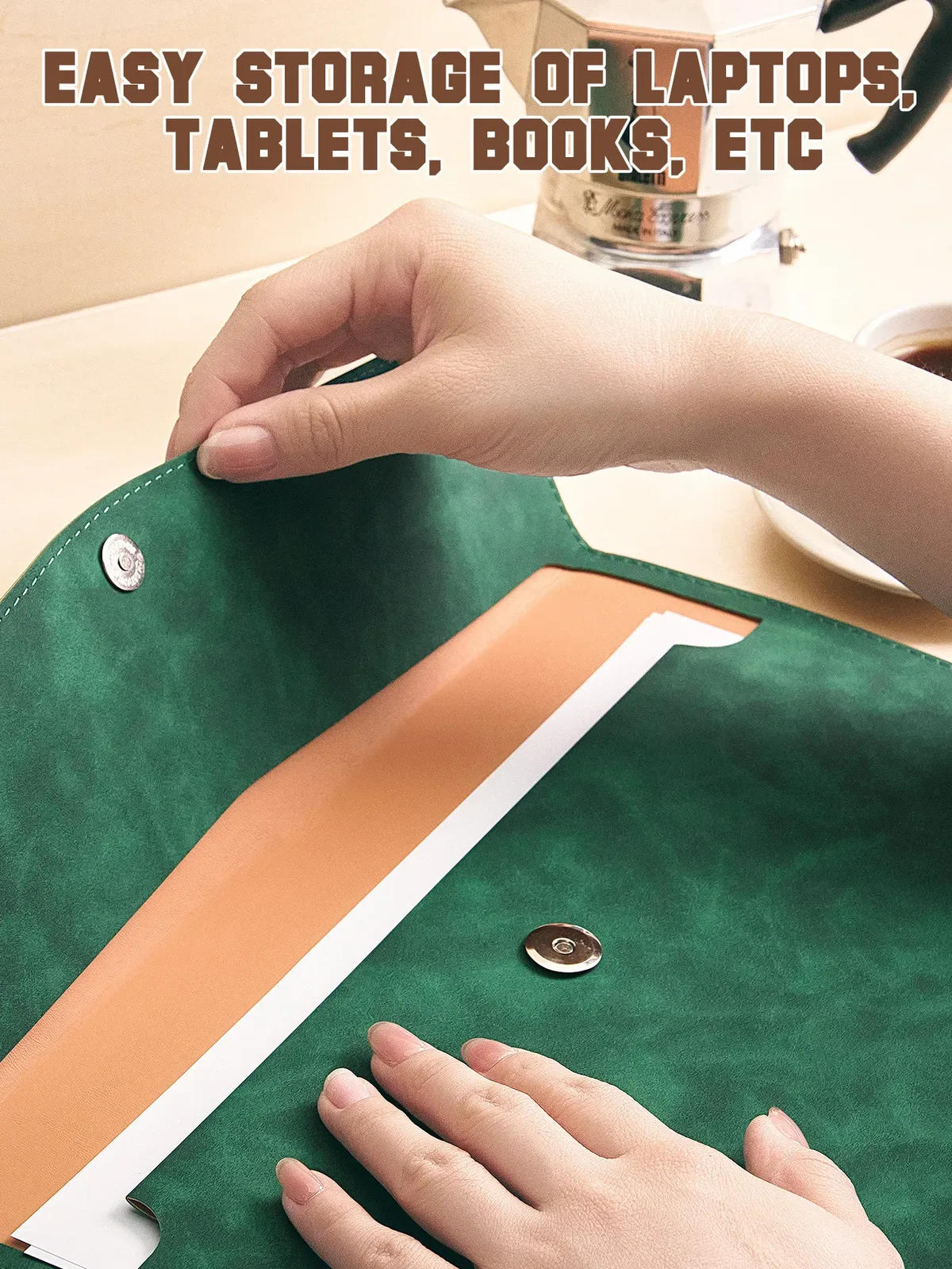 nom personnalisé a4 a5 dossier fermeture magnétique en cuir pu organisateur de bureau sac de documents d'affaires cadeau pour papa maman 6 couleurs