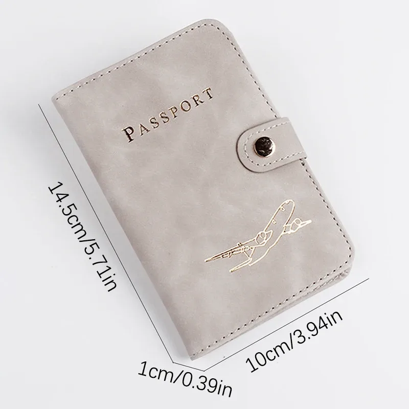porte-passeport en cuir pu imperméable mignon pour hommes/femmes - housse de passeport imperméable