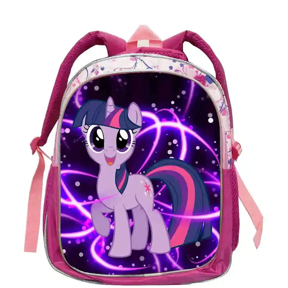 sac à dos rose my little pony rainbow equestria, cartable de maternelle, sac à double épaule, sac de voyage en cuir, cadeaux