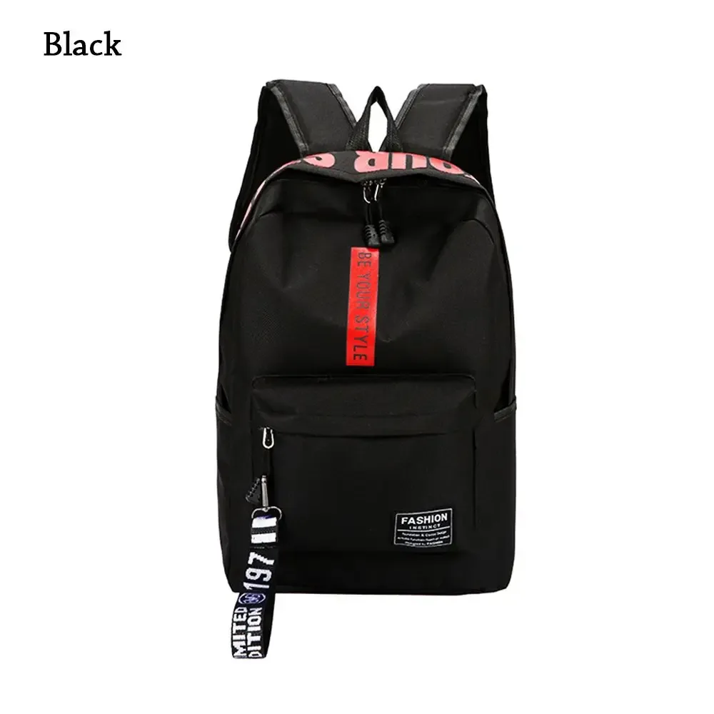 andrembroidery destroy canvas school backpack, sac de voyage portable, grande capacité, adolescents, nouveau