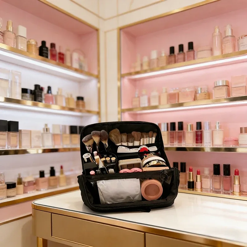 sac de rangement de beauté portable pour les voyages et l'usage quotidien