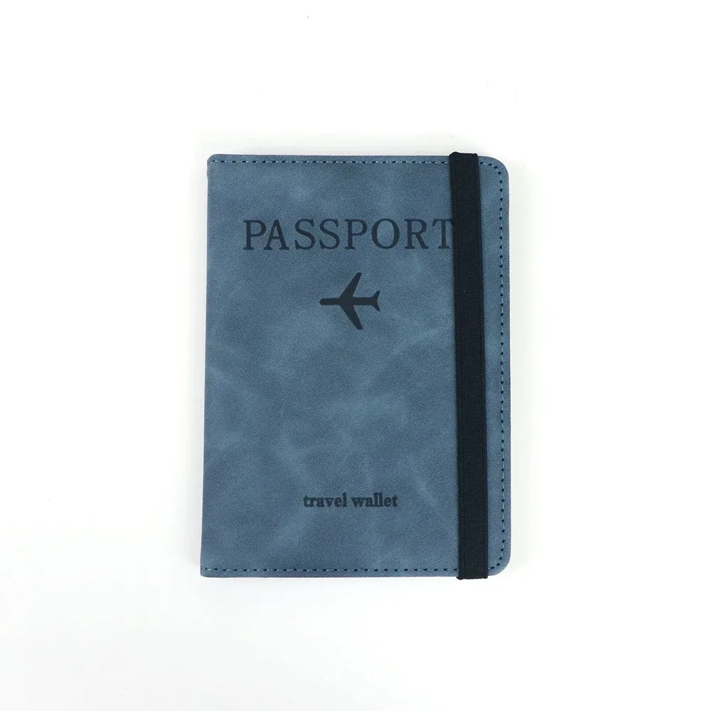 porte-cartes en cuir pu personnalisé avec nom, porte-passeport, housse de passeport rfid, sac de voyage multifonctionnel, porte-documents