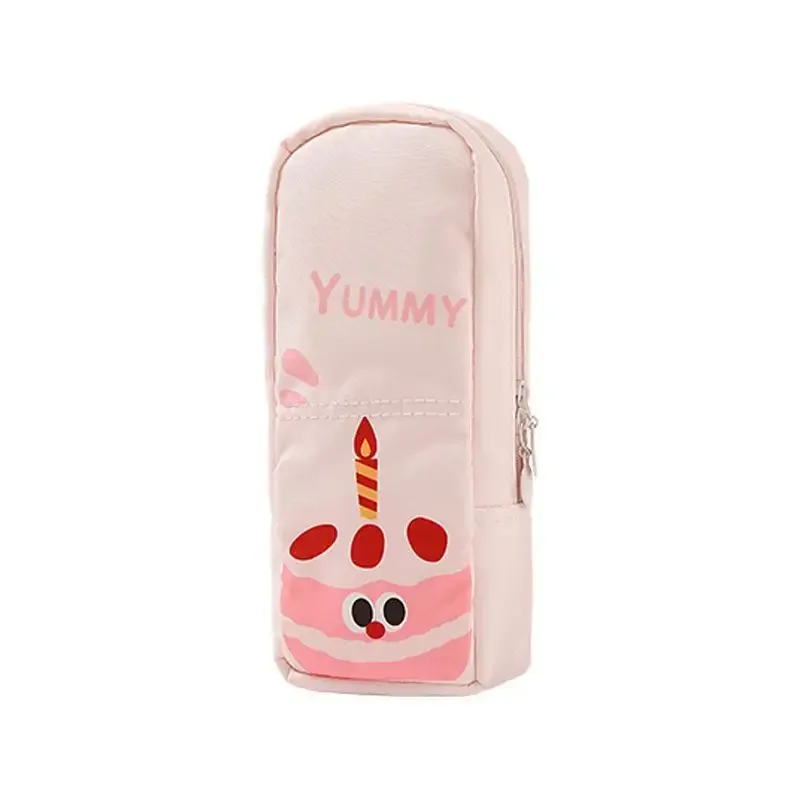 sac à pinceaux de maquillage imprimé de dessins animés, grande capacité, poche intérieure en maille pour le rangement des cosmétiques, organisateur d'outils de beauté