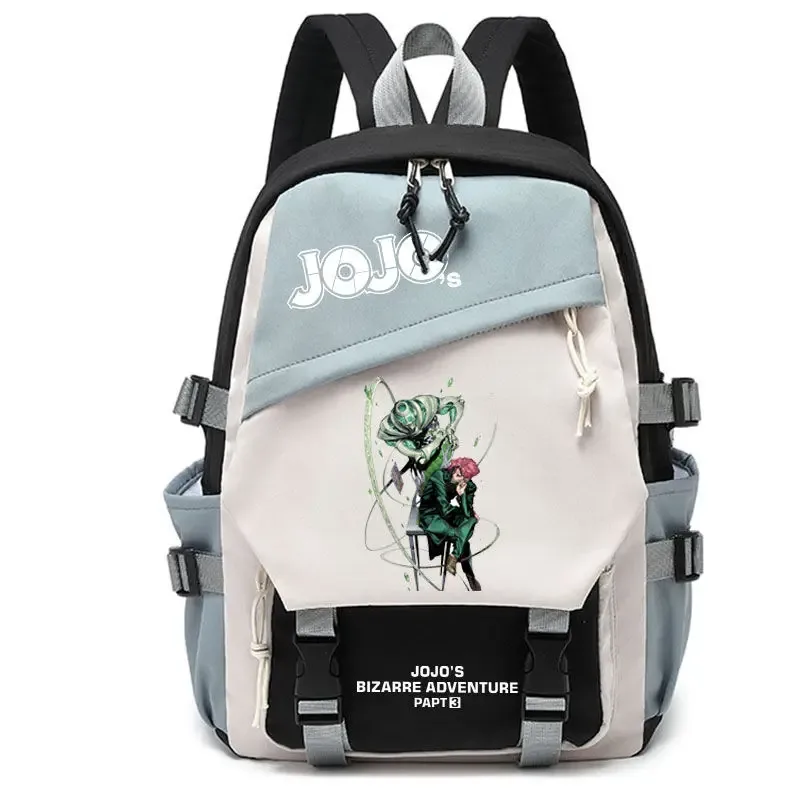 kujō jōtarō anime jojo's bizarre adventure sac à dos étudiant sac d'école toile adolescents sac à dos de voyage en plein air cadeau de mode