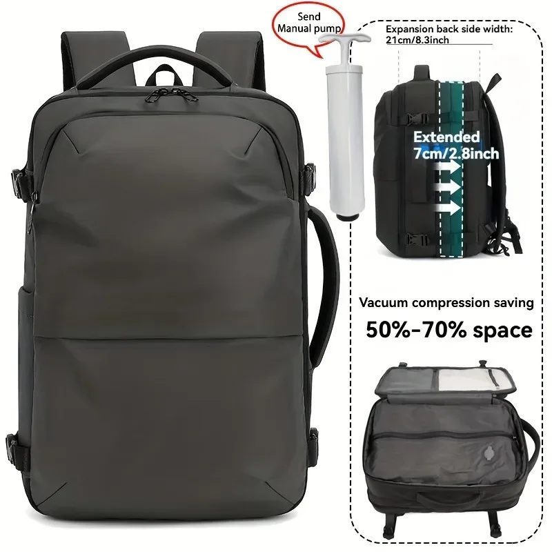 sac à dos pour ordinateur portable étanche multifonctionnel de grande capacité sous vide pour hommes et femmes avec sac à dos extensible