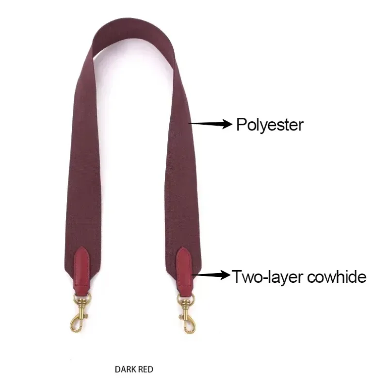 5cm/6.3cm de large sac en polyester sac à bandoulière sangle sac à main large ceinture pour sac à bandoulière concepteur ceinture sangle de remplacement 100cm