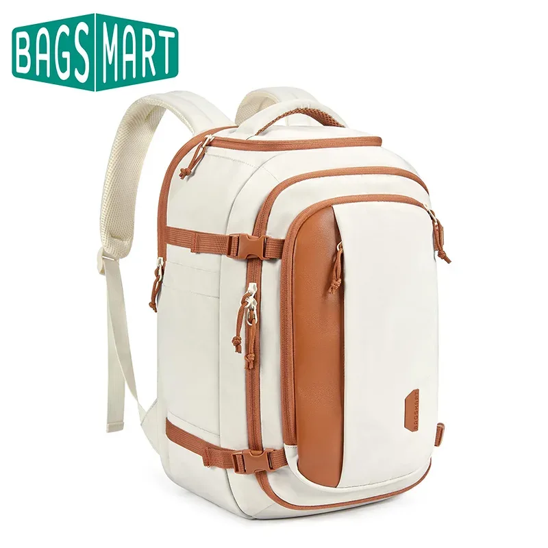 BAGSMART Sac à dos de voyage léger 30L approuvé pour le vol pour hommes et femmes Sac de voyage étanche avec port de chargement USB