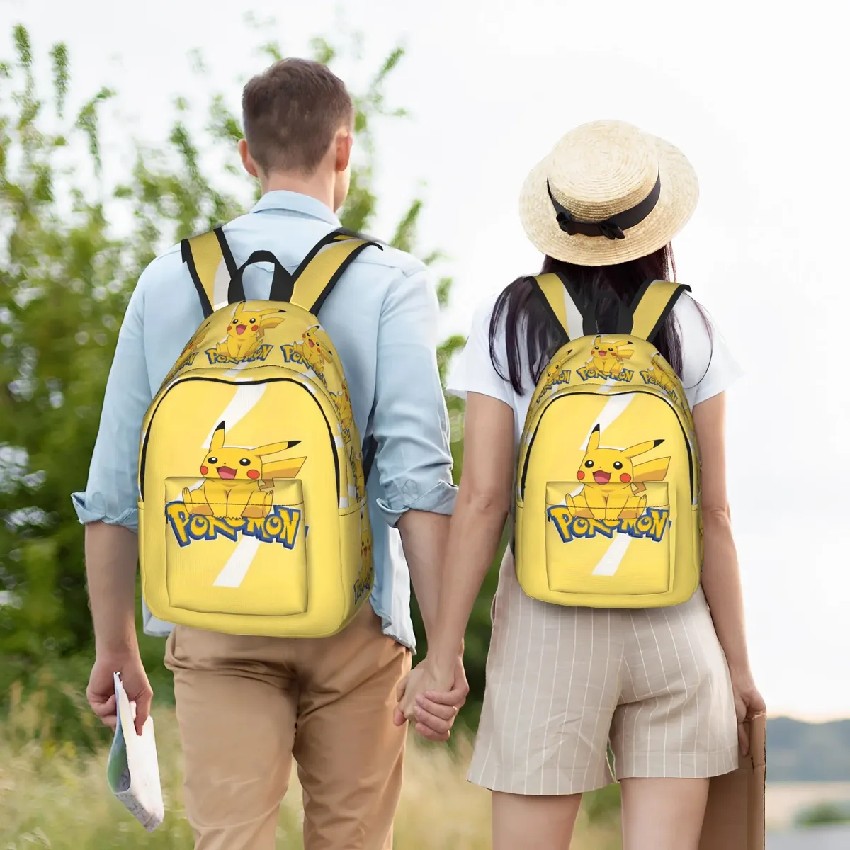 sac à dos pokémon tendance pikachu, mochilas kawaii, sac à dos de randonnée avec fermeture éclair