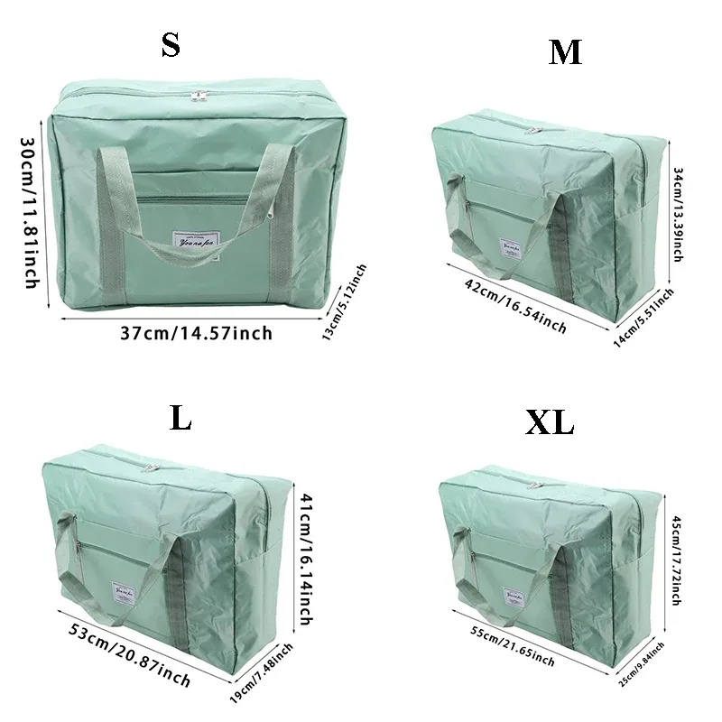 sac de voyage pliable de grande capacité, sacoche de rangement à fermeture éclair, portable, de dehors, polyvalent, de bug astique, bagage, fourre-tout, de transport, s/m/l/xl, 1 pièce