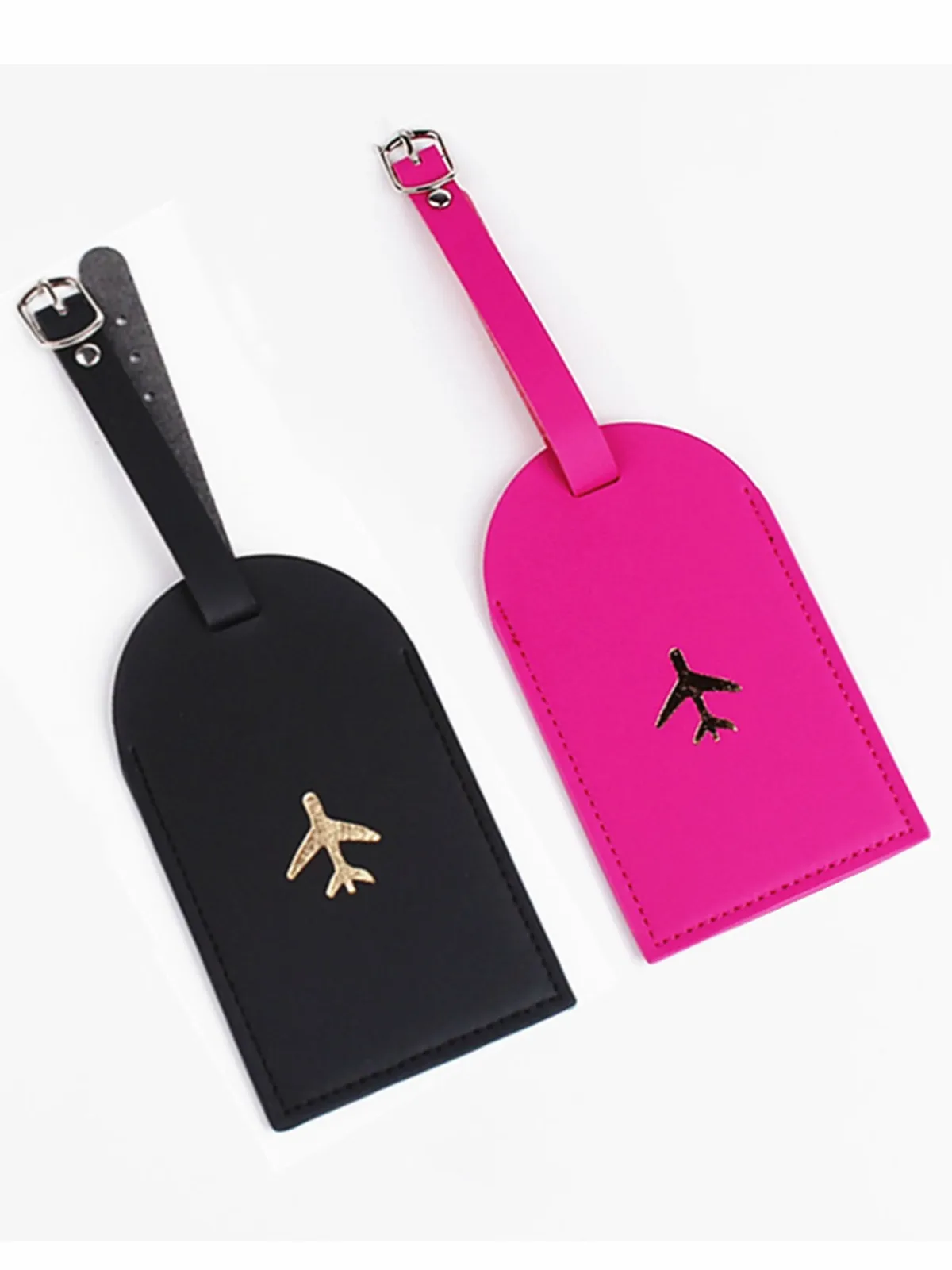 étiquette de bagage d'avion suspendue, 2 pièces, avec cartes d'identité nominatives, accessoires de voyage légers anti-perte pour vol, cadeaux pour amoureux