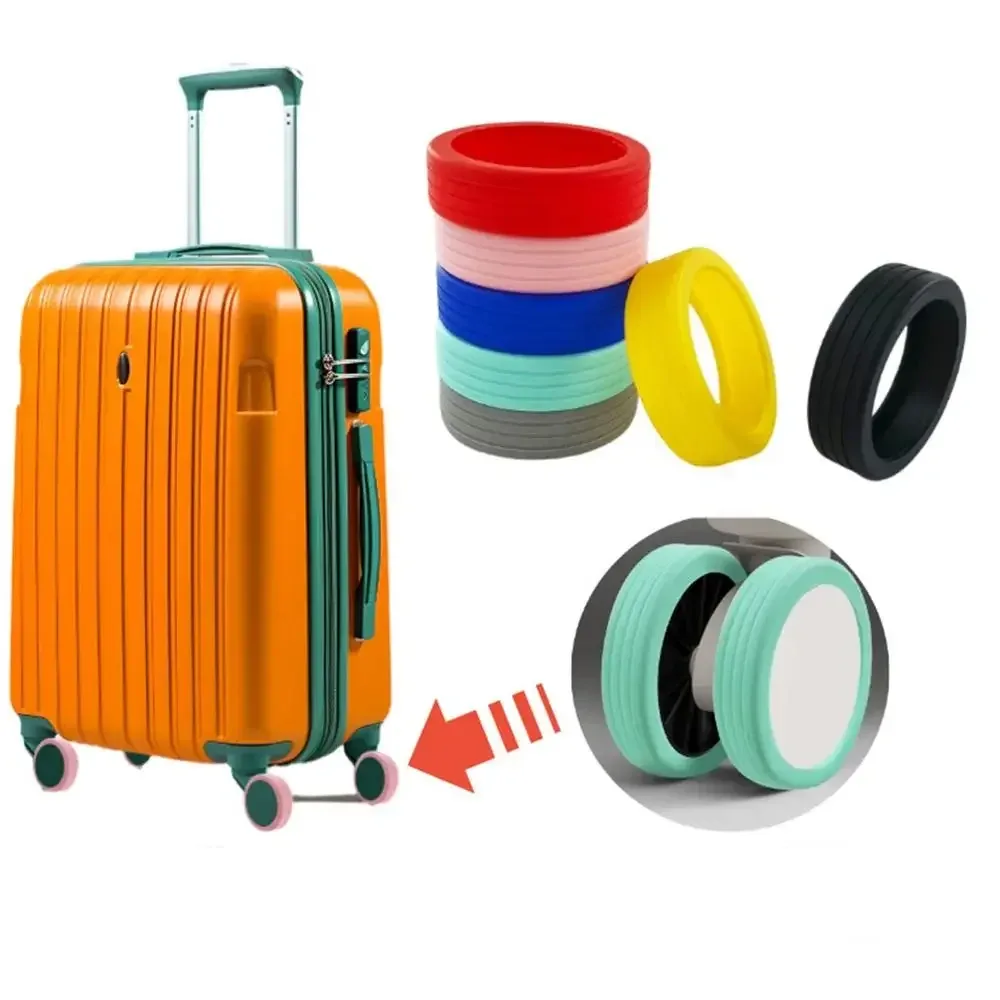 Protecteur de roues de bagages en Silicone, avec son silencieux, réduit l'usure des roues, housse de Protection pour roues de valise, 4/8/16 pièces/ensemble
