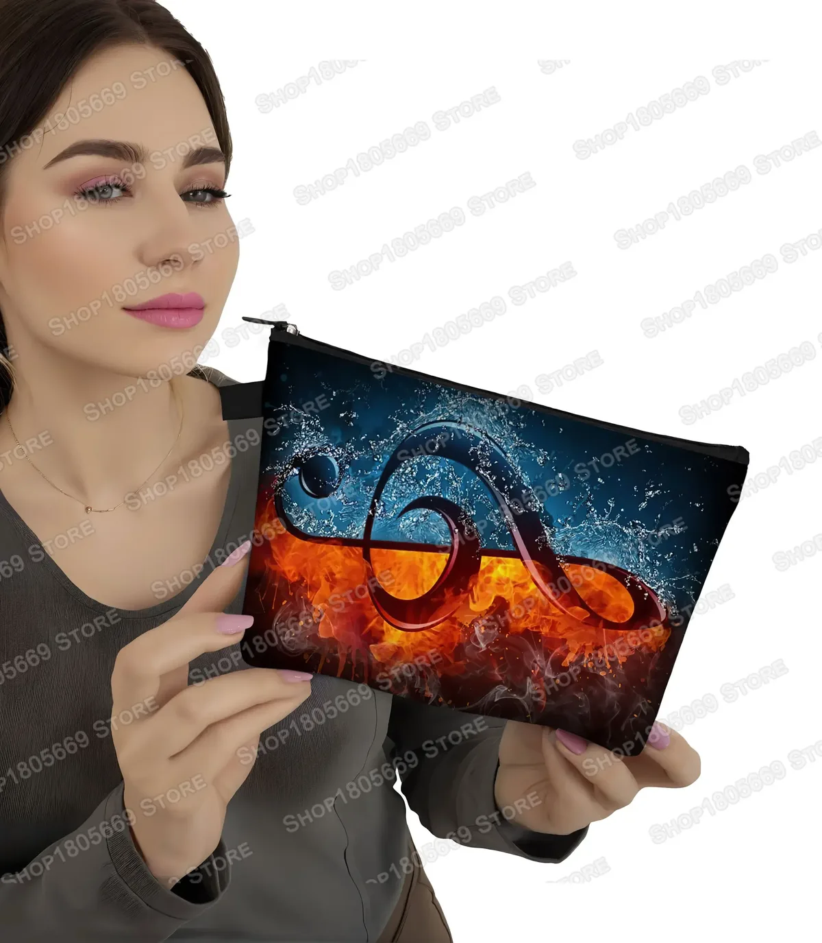 trousse à cosmétiques pour notes de musique pour femmes, sac de maquillage pour piano, jemakeup, sacs de rangement pour femmes pour le voyage, organisateurs de cosmétiques, sac cadeau