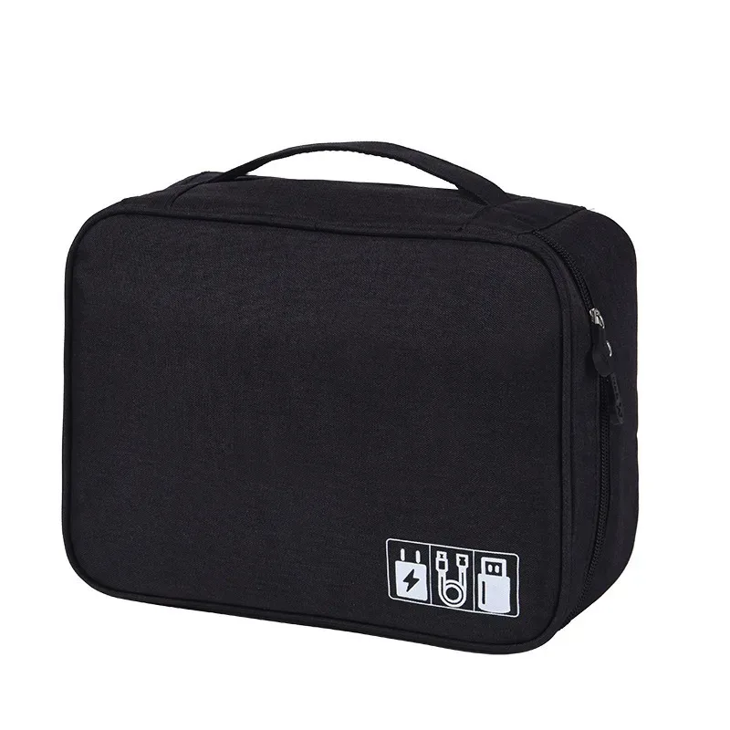 nouveau sac de rangement de voyage organisateurs de rangement de câbles pochette étui de transport portable étanche double couches sacs de rangement pour cordon de câble