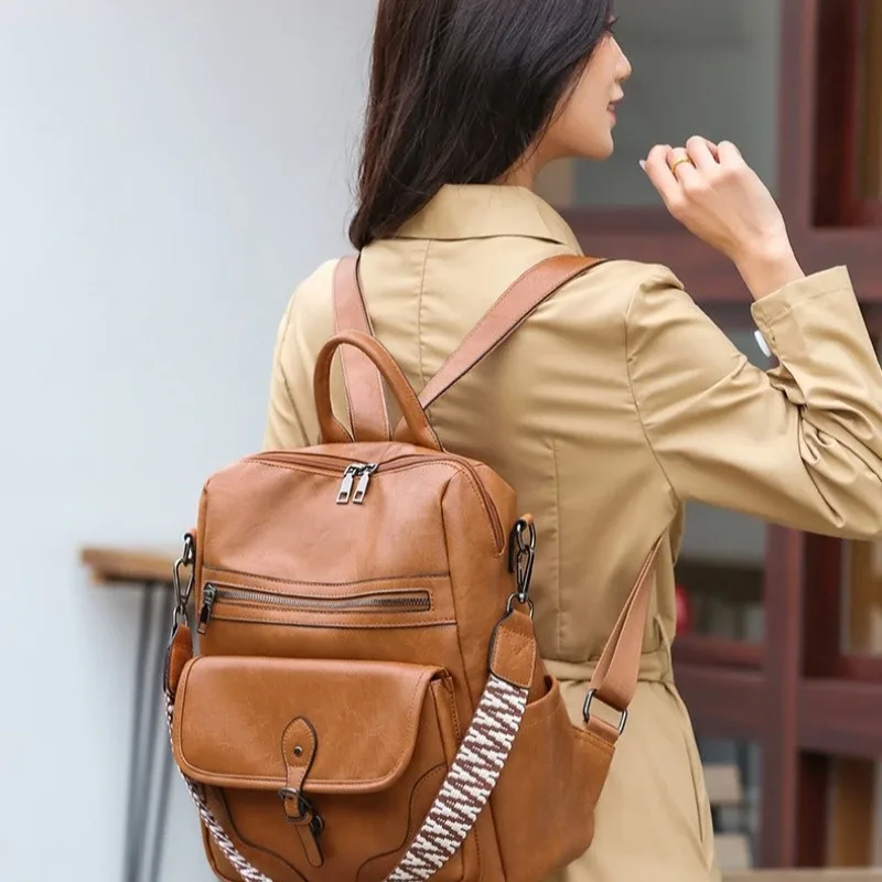 sac à dos sac à main pour femmes sac à dos de voyage créateur de mode dames sacs à bandoulière en cuir pu mode sac à dos antivol